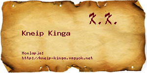 Kneip Kinga névjegykártya